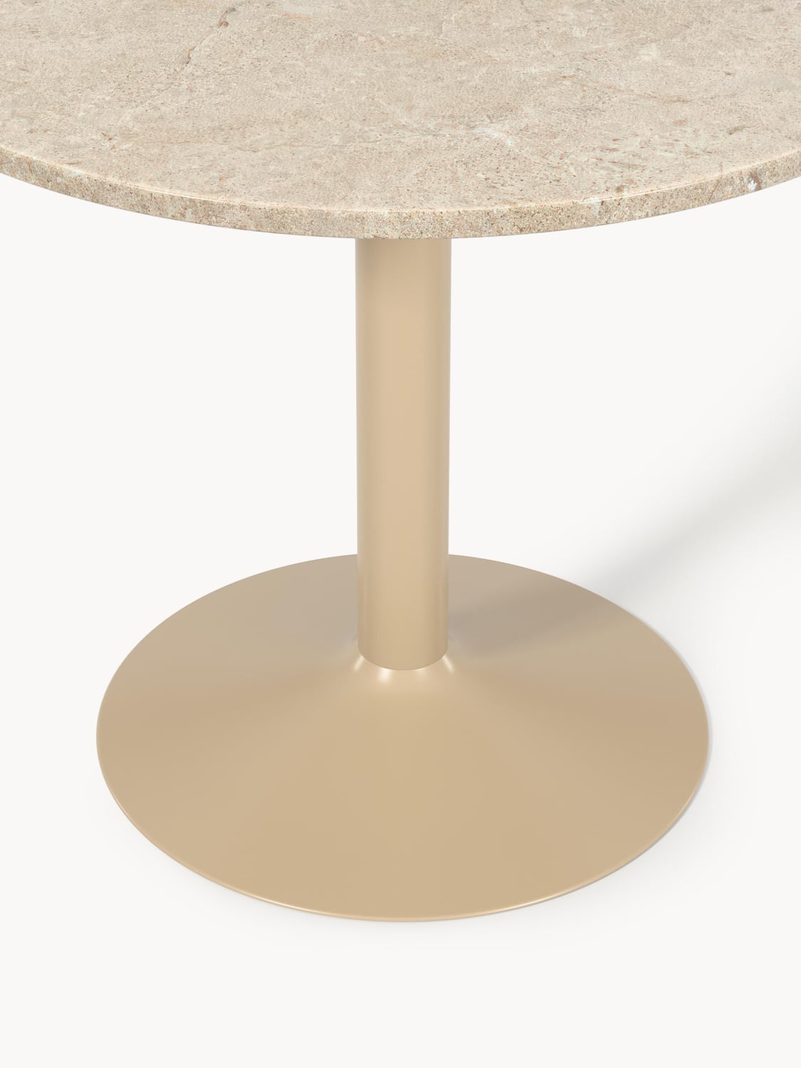 Miley Round Marble-Dining Table, Ø 90 cm — Oatmeal