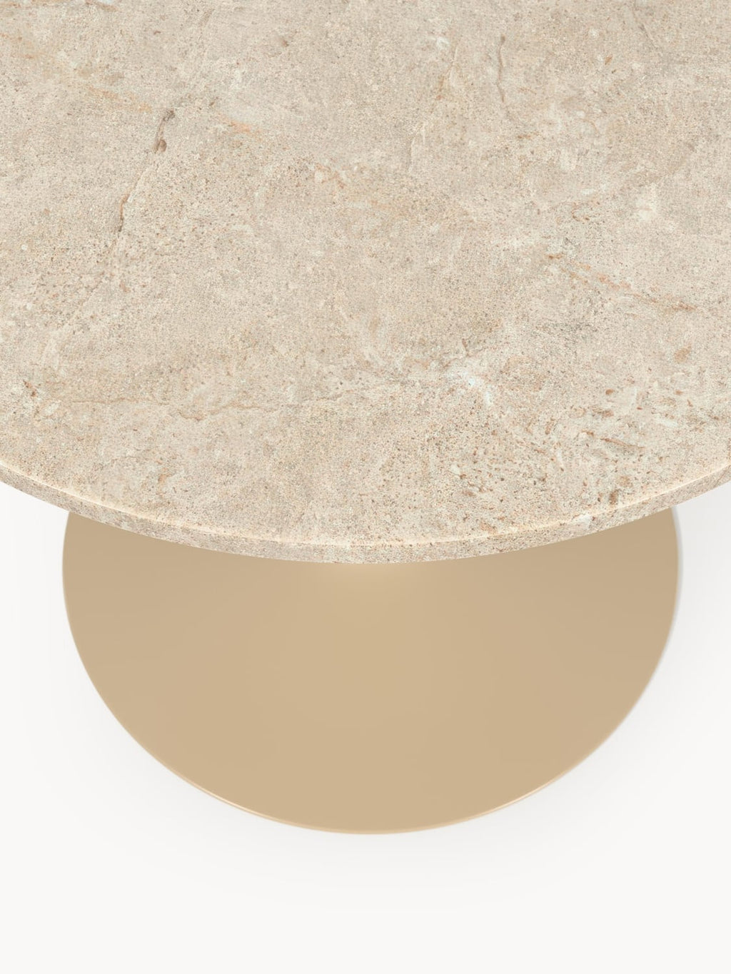 Miley Round Marble-Dining Table, Ø 90 cm — Oatmeal