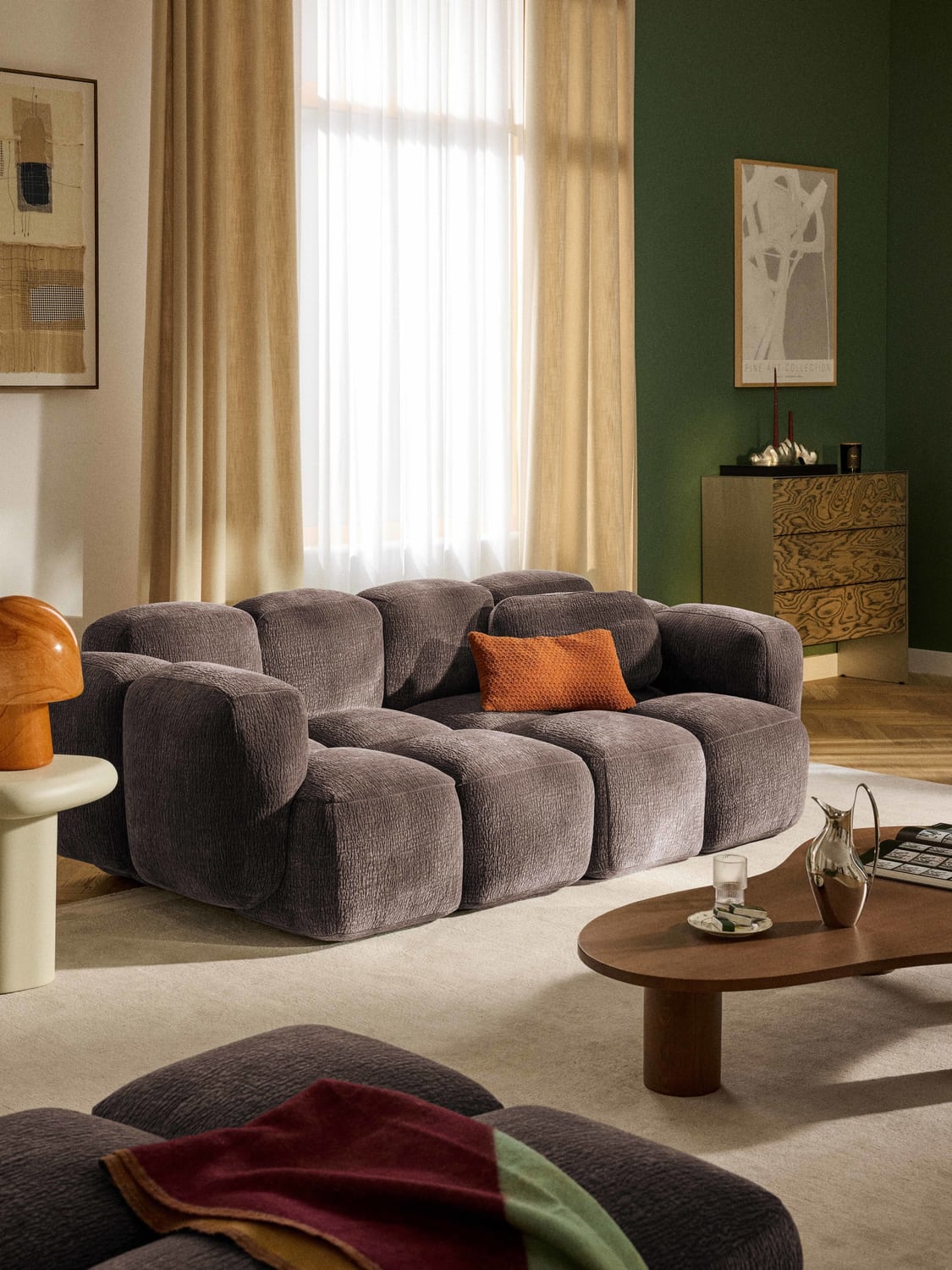 Tayla Modular Sofa (3-seater) — Dark Grey
