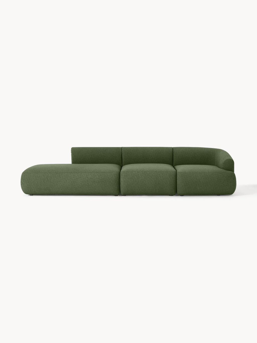 Sofia Modular Bouclé-Chaise (2-seater) — Green
