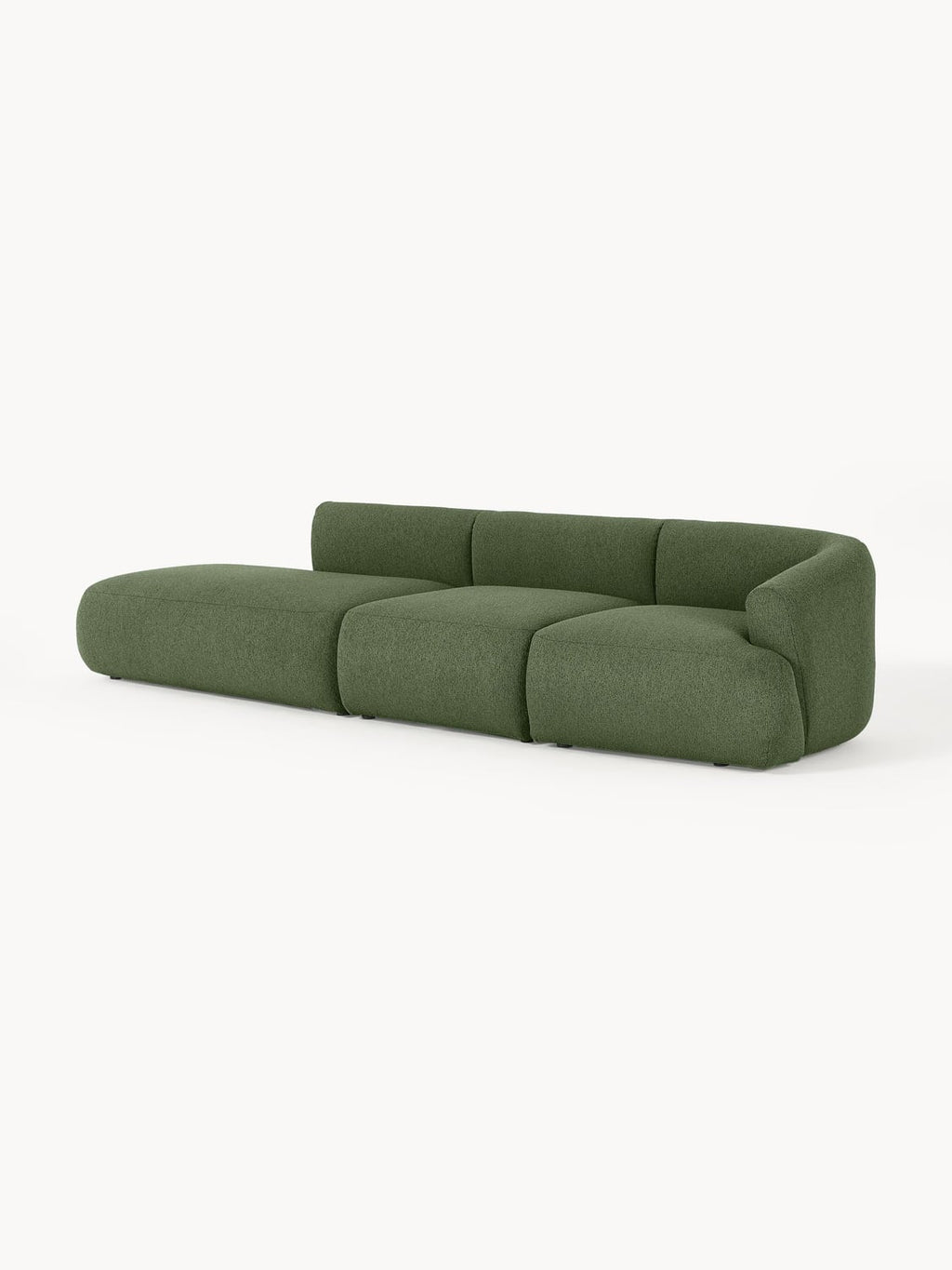Sofia Modular Bouclé-Chaise (2-seater) — Green