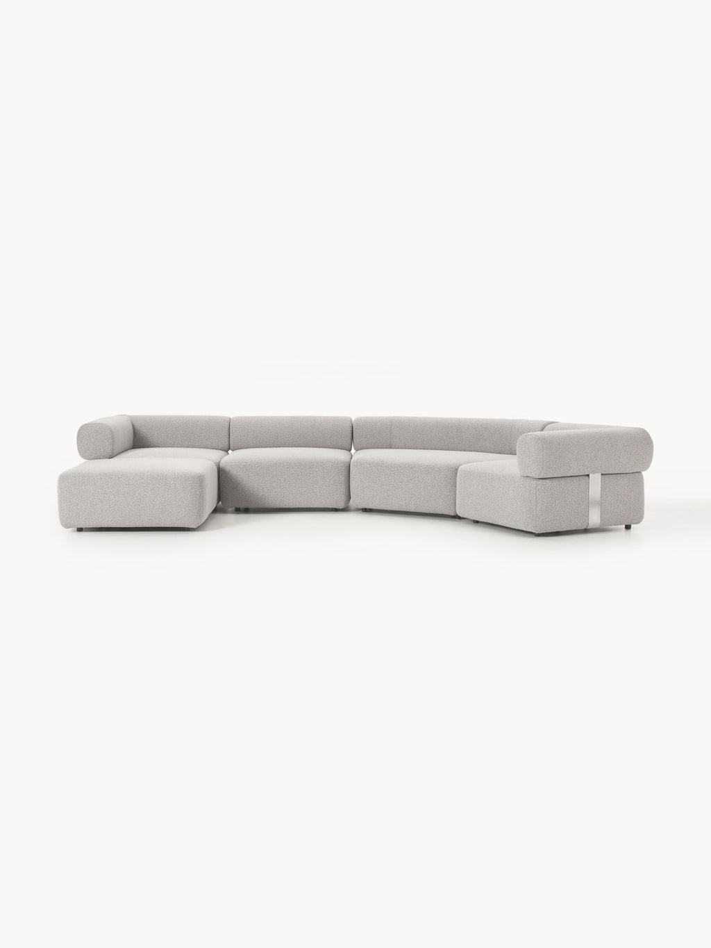 Anton Large Modular Bouclé Sofa with Ottoman (left/right) — Oatmeal