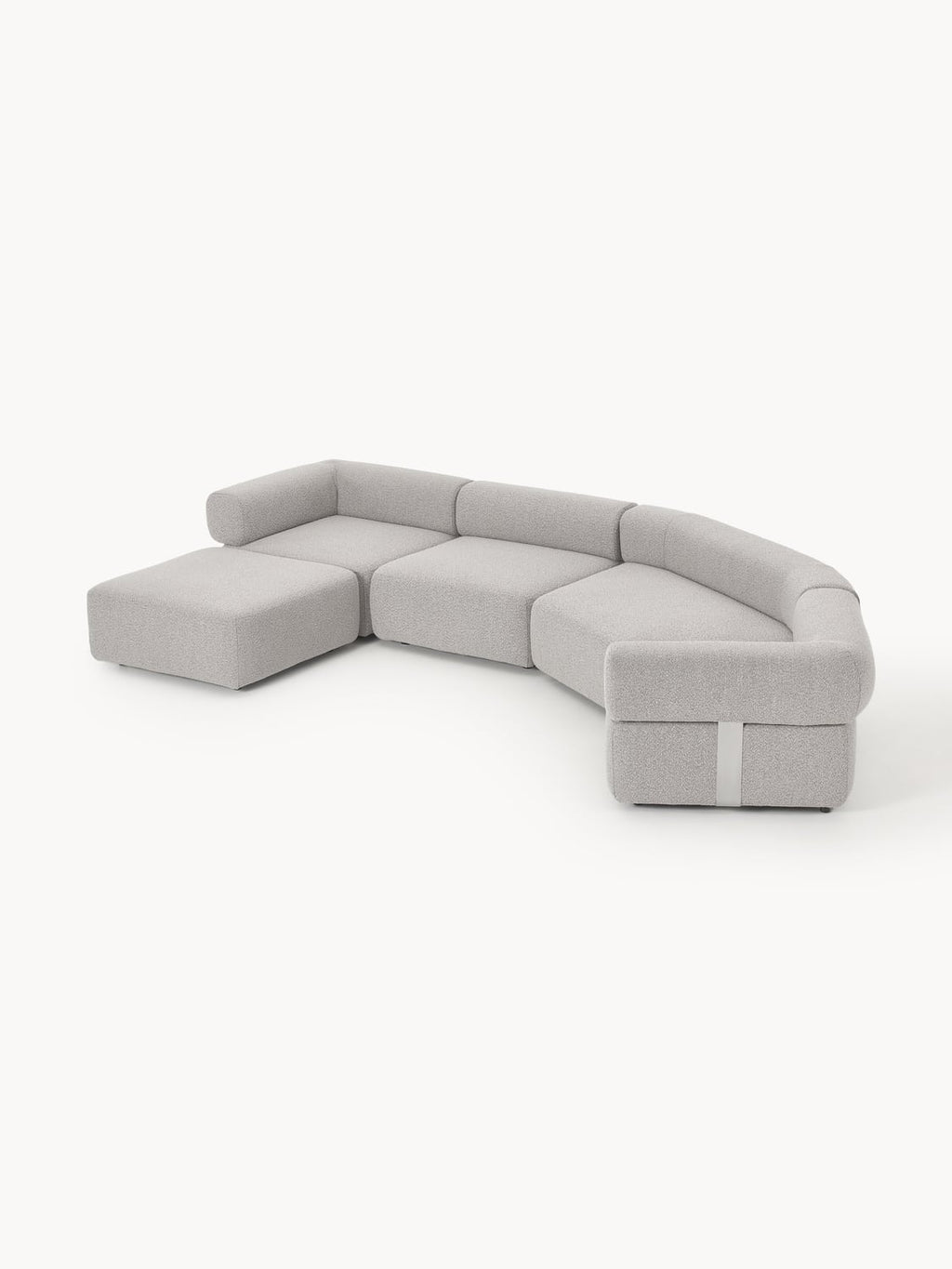 Anton Large Modular Bouclé Sofa with Ottoman (left/right) — Oatmeal