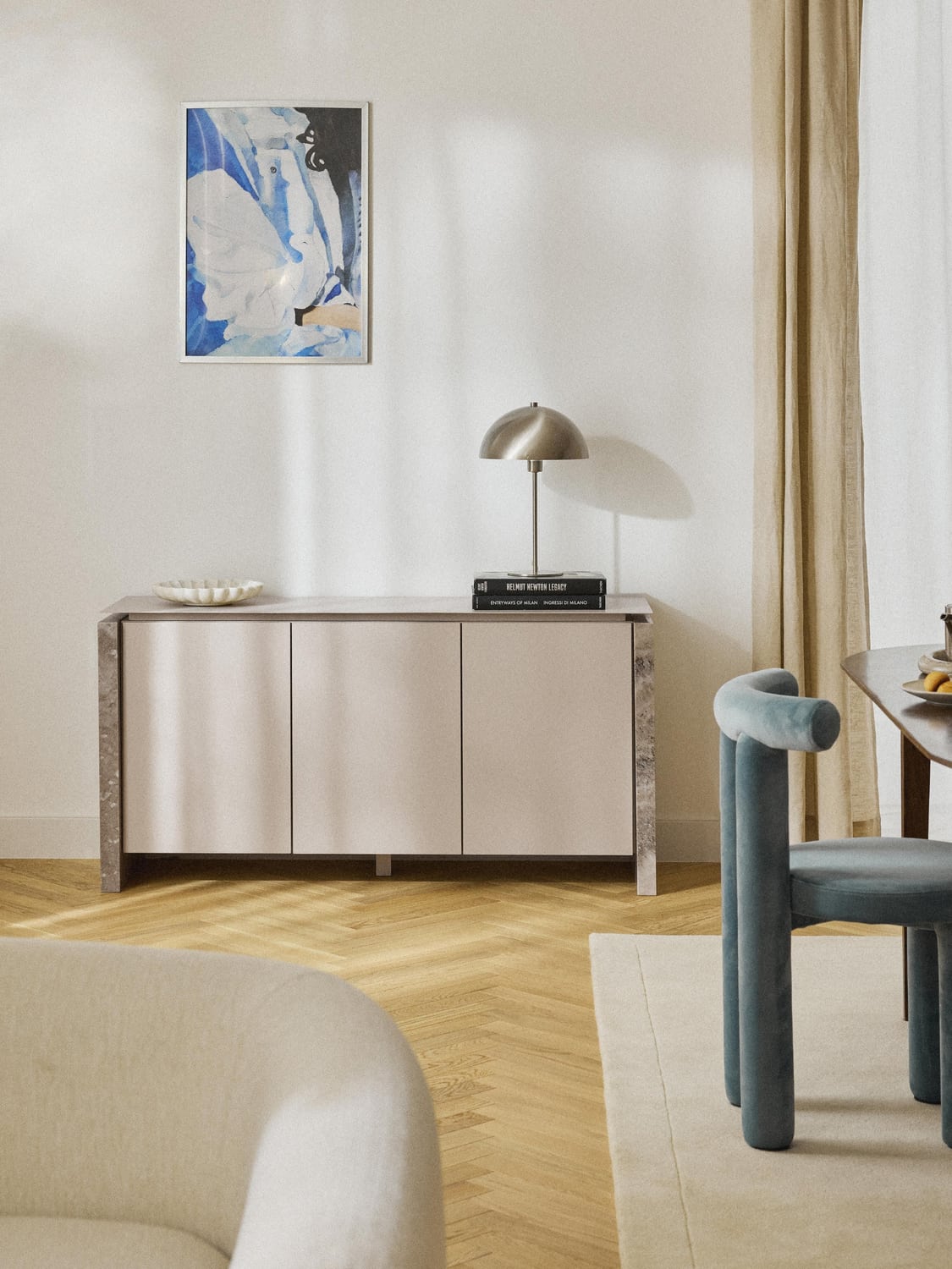 Bruce Sideboard in Marble and Metal