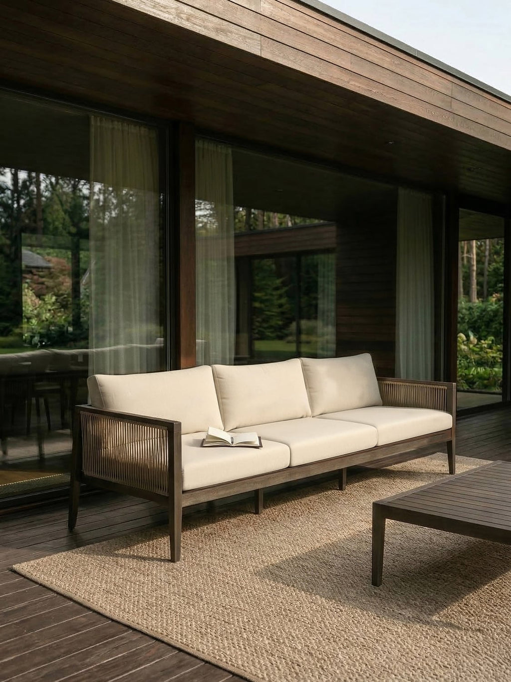Travis Garden Lounge Sofa (3-seater) in Acacia