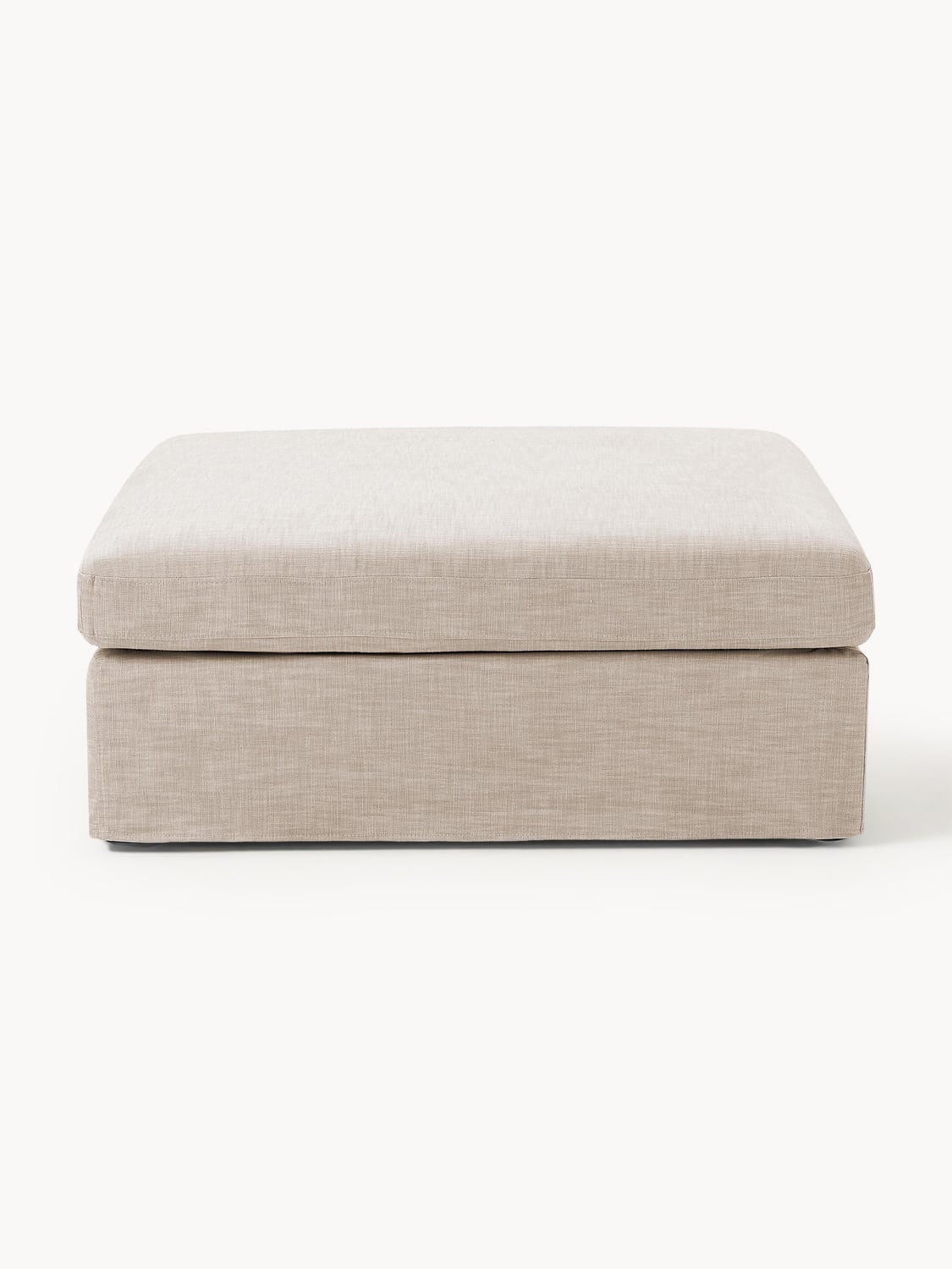 Russell Sofa Ottoman with removable covers — Oatmeal