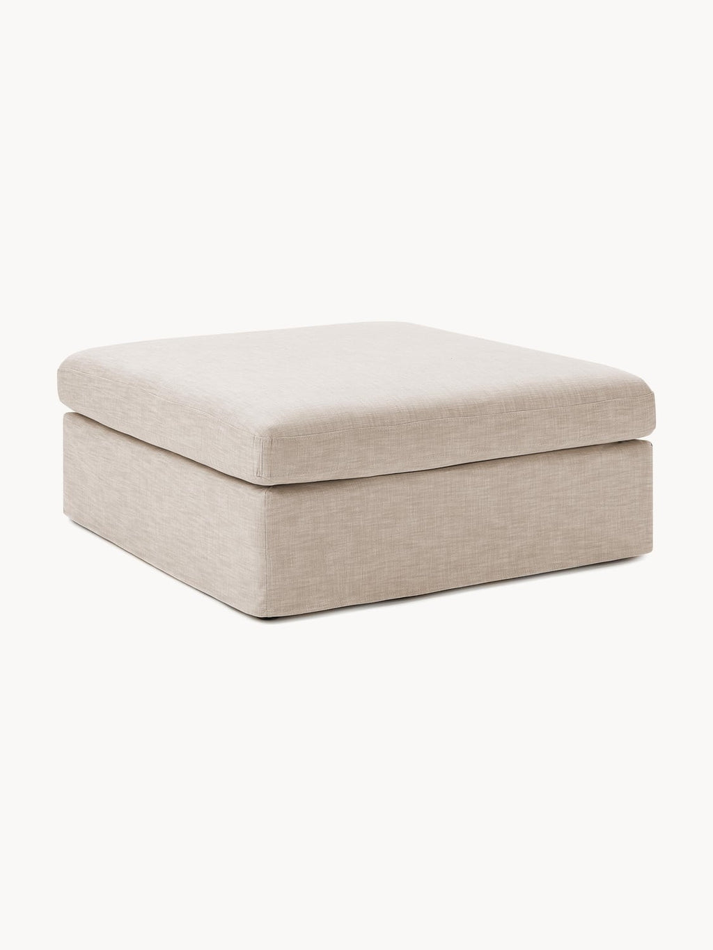 Russell Sofa Ottoman with removable covers — Oatmeal