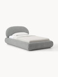 Alba Bouclé-Upholstered Single Bed with Storage — Lilac