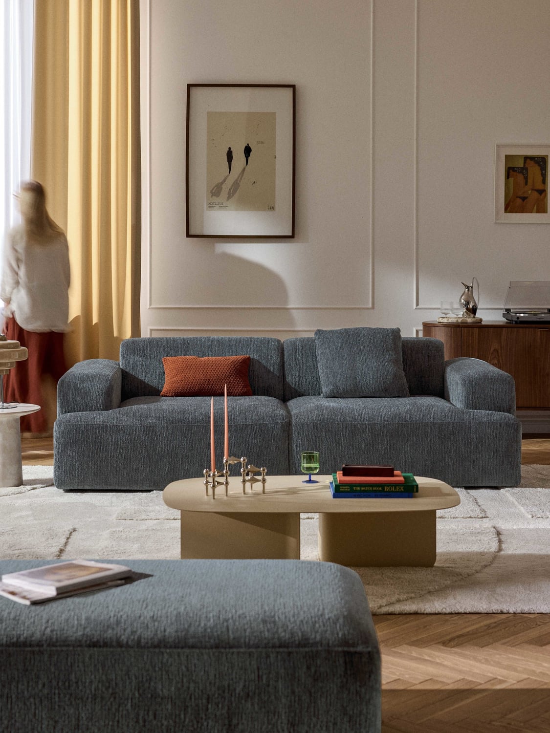 Melva Sofa (3-seater) — Dark Grey