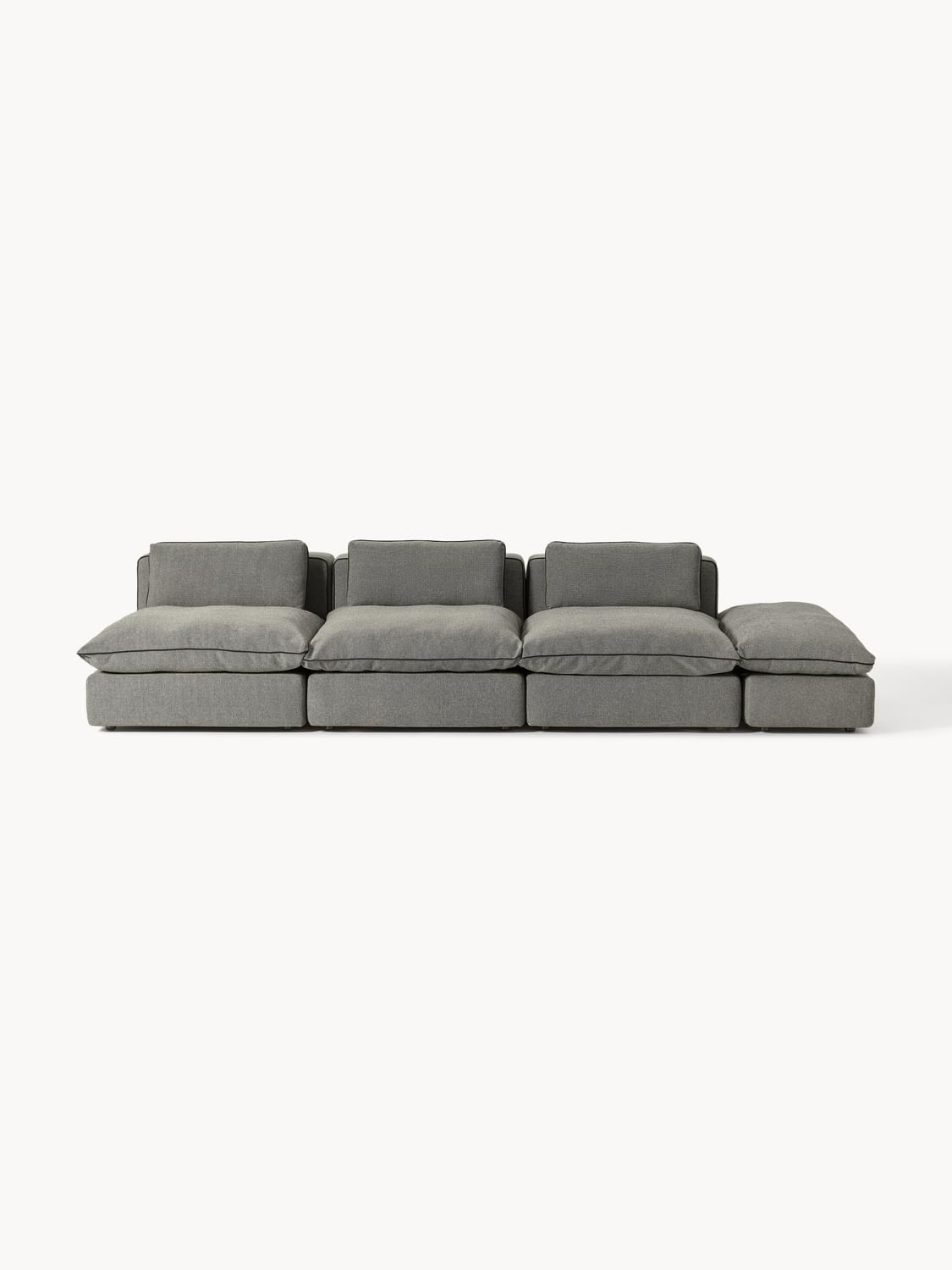 Felix Modular XL Sofa (3-seater) with Ottoman — Dark Grey