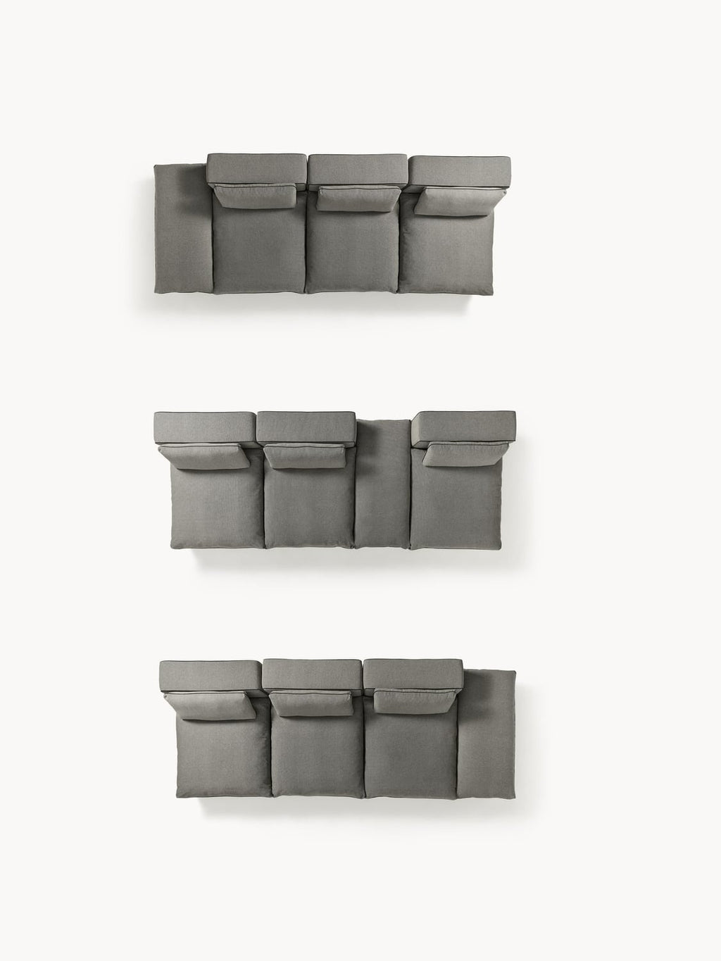 Felix Modular XL Sofa (3-seater) with Ottoman — Dark Grey