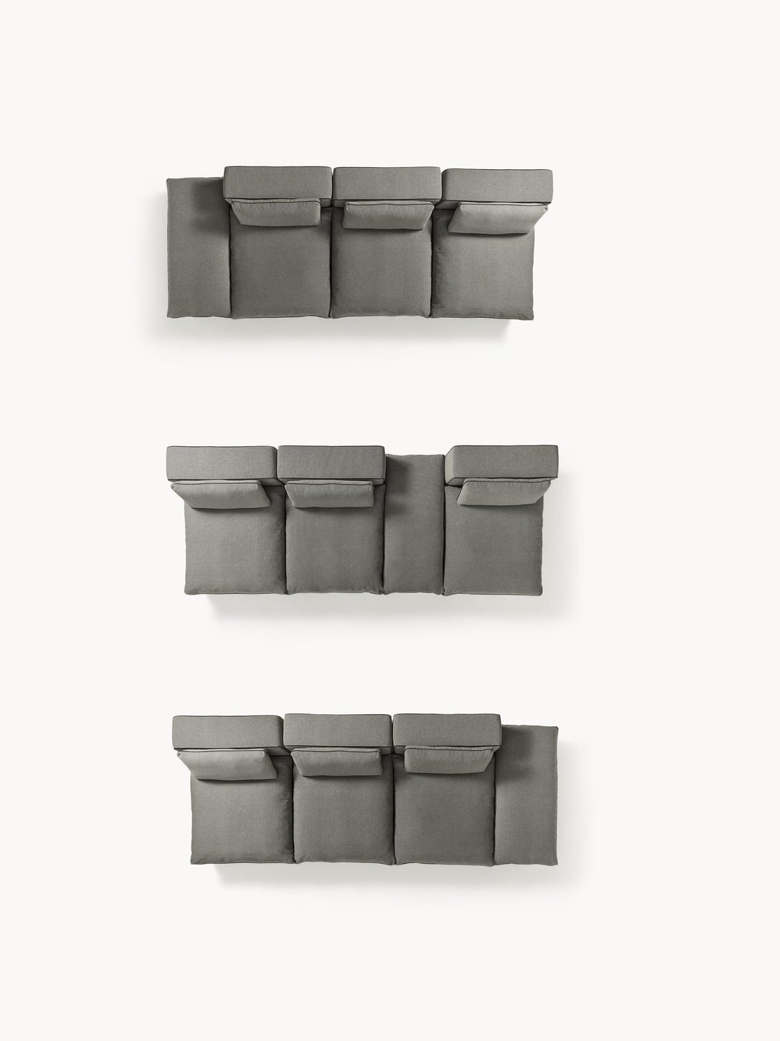 Felix Modular XL Sofa (3-seater) with Ottoman — Dark Grey