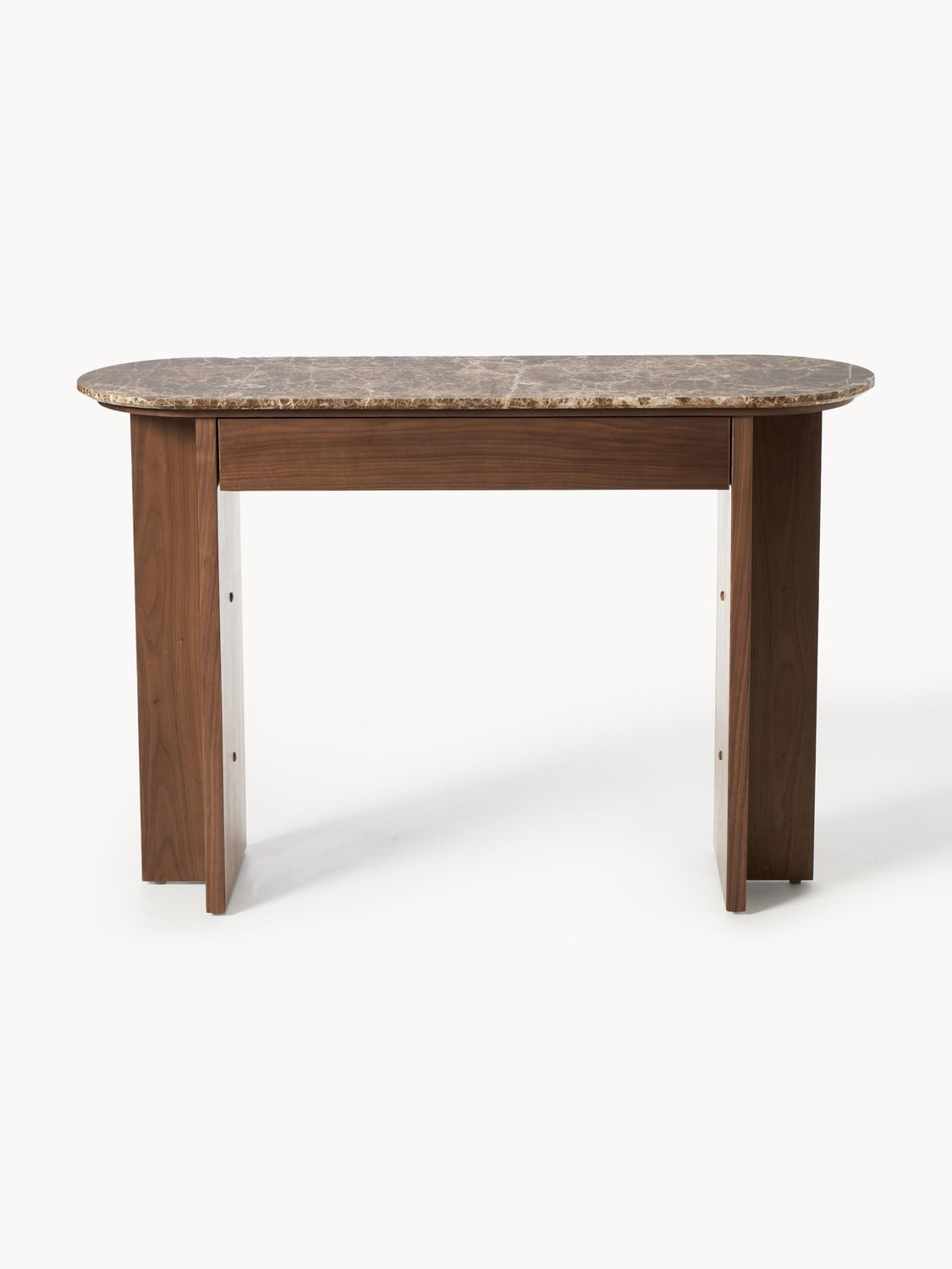 Zumi Wood-Console Table with Marble Top and Drawer
