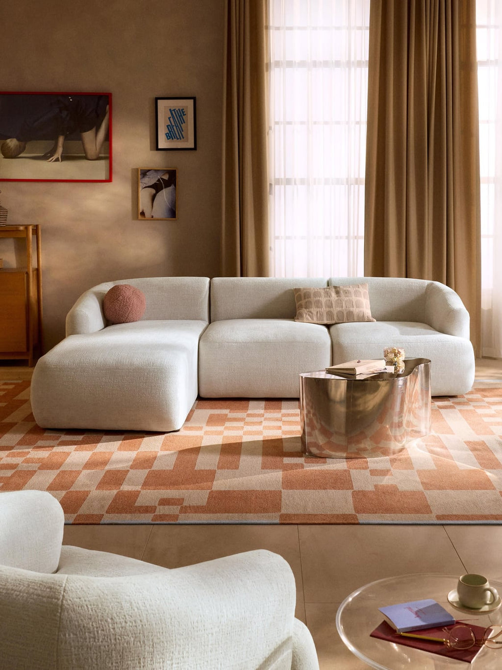 Sofia Modular Corner Sofa (3-seater) — Light Grey